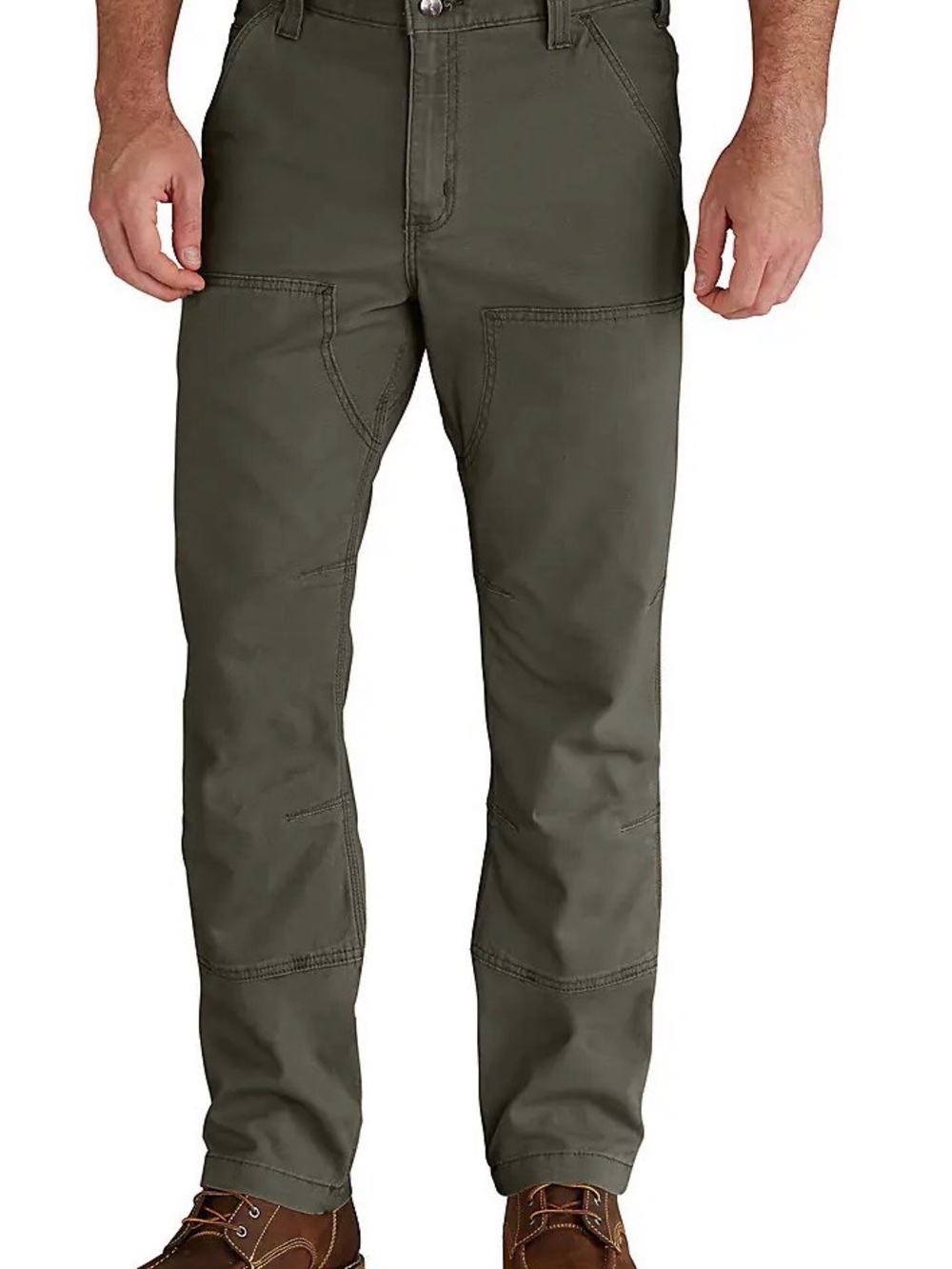 Carhartt Men's Rugged Flex Relaxed Fit Double-Front Work Pant, Moss Sz-32x34